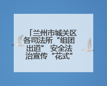 兰州市城关区各司法所“组团出道” 安全法治宣传“花式”出圈