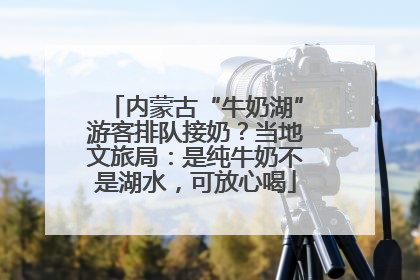 内蒙古“牛奶湖”游客排队接奶？当地文旅局：是纯牛奶不是湖水，可放心喝