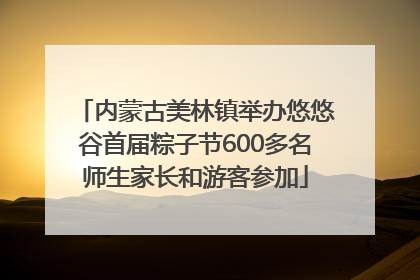 内蒙古美林镇举办悠悠谷首届粽子节600多名师生家长和游客参加