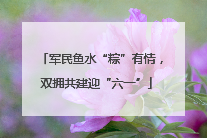 军民鱼水“粽”有情，双拥共建迎“六一”