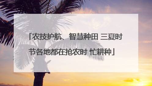 农技护航、智慧种田 三夏时节各地都在抢农时 忙耕种