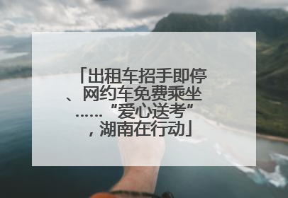 出租车招手即停、网约车免费乘坐……“爱心送考”，湖南在行动