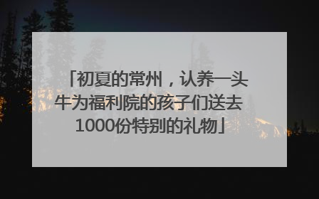 初夏的常州，认养一头牛为福利院的孩子们送去1000份特别的礼物