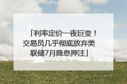 利率定价一夜巨变！交易员几乎彻底放弃美联储7月降息押注