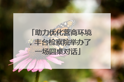 助力优化营商环境，丰台检察院举办了一场圆桌对话
