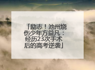 励志！池州烧伤少年方益凡：经历23次手术后的高考逆袭