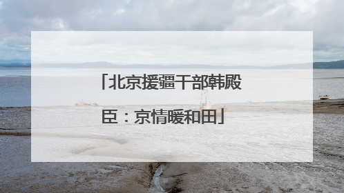 北京援疆干部韩殿臣：京情暖和田