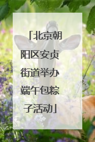 北京朝阳区安贞街道举办端午包粽子活动