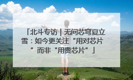 北斗专访｜无问芯穹夏立雪：如今更关注“用对芯片”而非“用贵芯片”