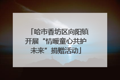 哈市香坊区向阳镇开展“情暖童心共护未来”捐赠活动
