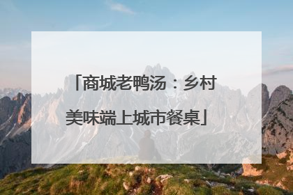 商城老鸭汤：乡村美味端上城市餐桌
