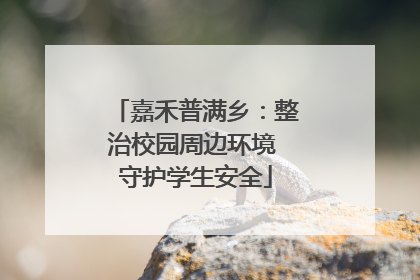 嘉禾普满乡：整治校园周边环境 守护学生安全
