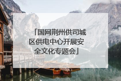 国网荆州供司城区供电中心开展安全文化专题会