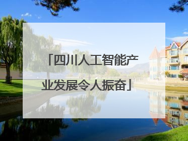 四川人工智能产业发展令人振奋