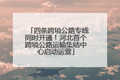 四条跨境公路专线同时开通！河北首个跨境公路运输集结中心启动运营