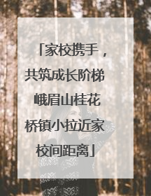 家校携手，共筑成长阶梯 峨眉山桂花桥镇小拉近家校间距离