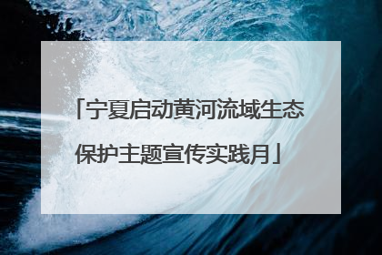 宁夏启动黄河流域生态保护主题宣传实践月