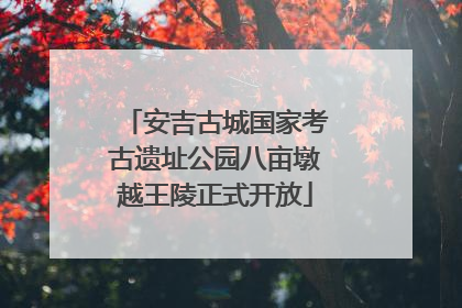 安吉古城国家考古遗址公园八亩墩越王陵正式开放