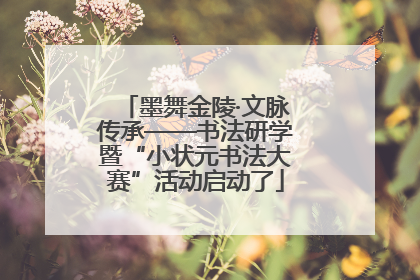 墨舞金陵·文脉传承——书法研学暨“小状元书法大赛”活动启动了