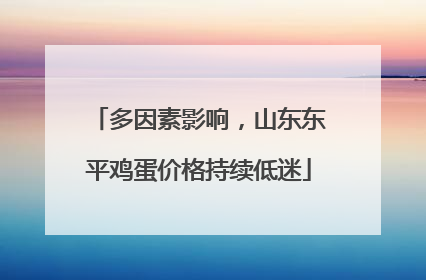 多因素影响，山东东平鸡蛋价格持续低迷