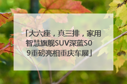 大六座，真三排，家用智慧旗舰SUV深蓝S09重磅亮相重庆车展