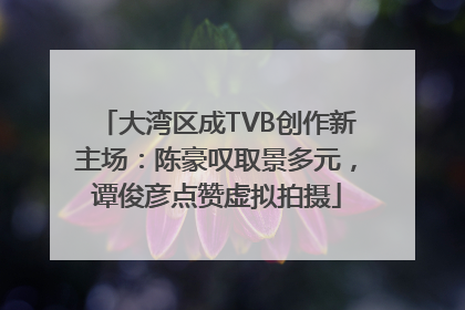 大湾区成TVB创作新主场：陈豪叹取景多元，谭俊彦点赞虚拟拍摄