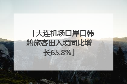 大连机场口岸日韩籍旅客出入境同比增长65.8%