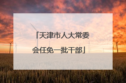天津市人大常委会任免一批干部