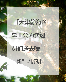 天津静海区总工会为快递员们送去暖“新”礼包