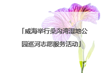 威海举行桑沟湾湿地公园巡河志愿服务活动
