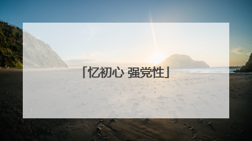忆初心 强党性