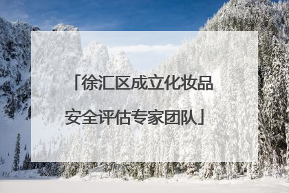 徐汇区成立化妆品安全评估专家团队