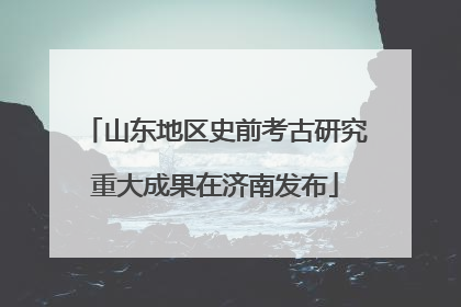 山东地区史前考古研究重大成果在济南发布