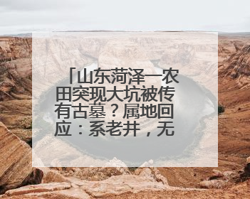 山东菏泽一农田突现大坑被传有古墓？属地回应：系老井，无古墓迹象，已回填