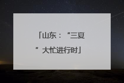山东：“三夏”大忙进行时