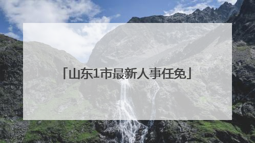 山东1市最新人事任免