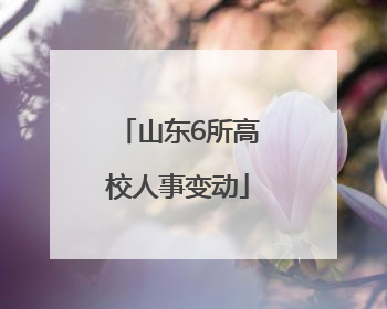 山东6所高校人事变动