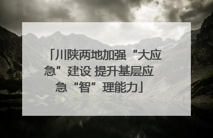 川陕两地加强“大应急”建设 提升基层应急“智”理能力