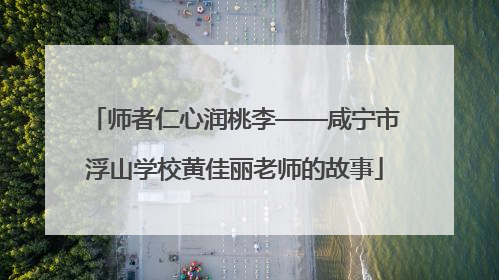 师者仁心润桃李——咸宁市浮山学校黄佳丽老师的故事