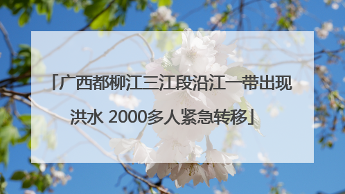 广西都柳江三江段沿江一带出现洪水 2000多人紧急转移