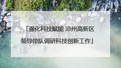 强化科技赋能 漳州高新区领导带队调研科技创新工作