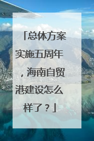 总体方案实施五周年，海南自贸港建设怎么样了？