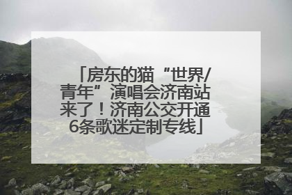 房东的猫“世界/青年”演唱会济南站来了！济南公交开通6条歌迷定制专线