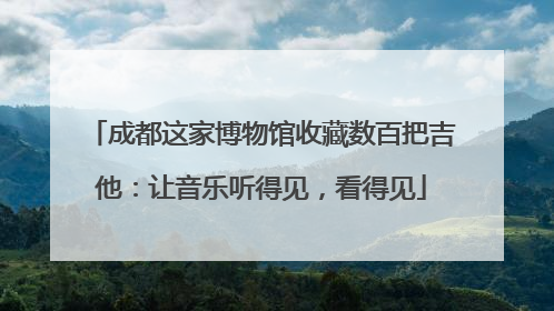 成都这家博物馆收藏数百把吉他：让音乐听得见，看得见