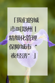 我们的城市叫郑州丨精细化管理保障城市“夜经济”