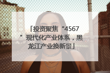 投资聚焦“4567”现代化产业体系，黑龙江产业换新景