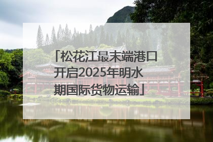 松花江最末端港口开启2025年明水期国际货物运输