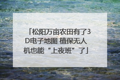 松阳万亩农田有了3D电子地图 植保无人机也能“上夜班”了