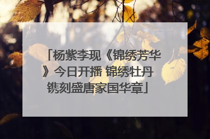 杨紫李现《锦绣芳华》今日开播 锦绣牡丹镌刻盛唐家国华章