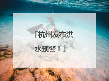 杭州发布洪水预警！